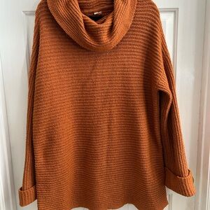 Pilcro Women's Rust Cowl Neck Sweater